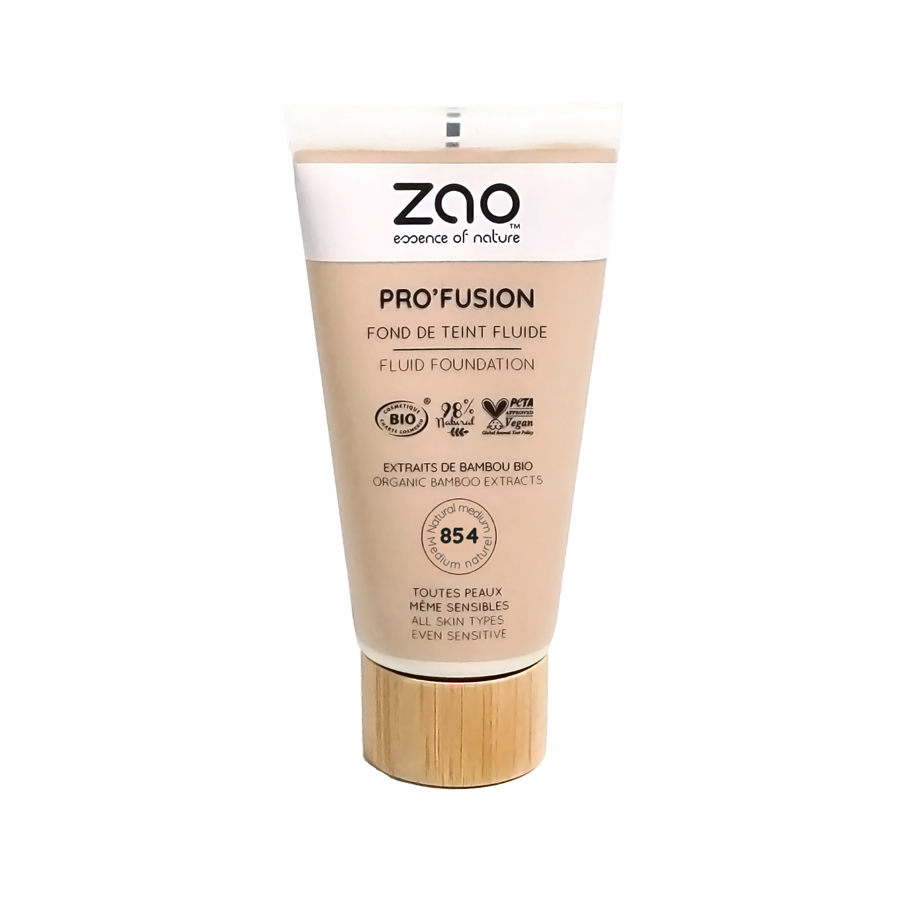 ZAO Pro’Fusion Base de maquillaje fluida Bio 30 ml - 854 Medium Natural
