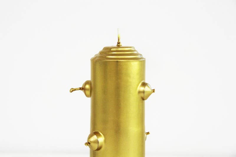 Velón 7 Mechas Grande Dorado