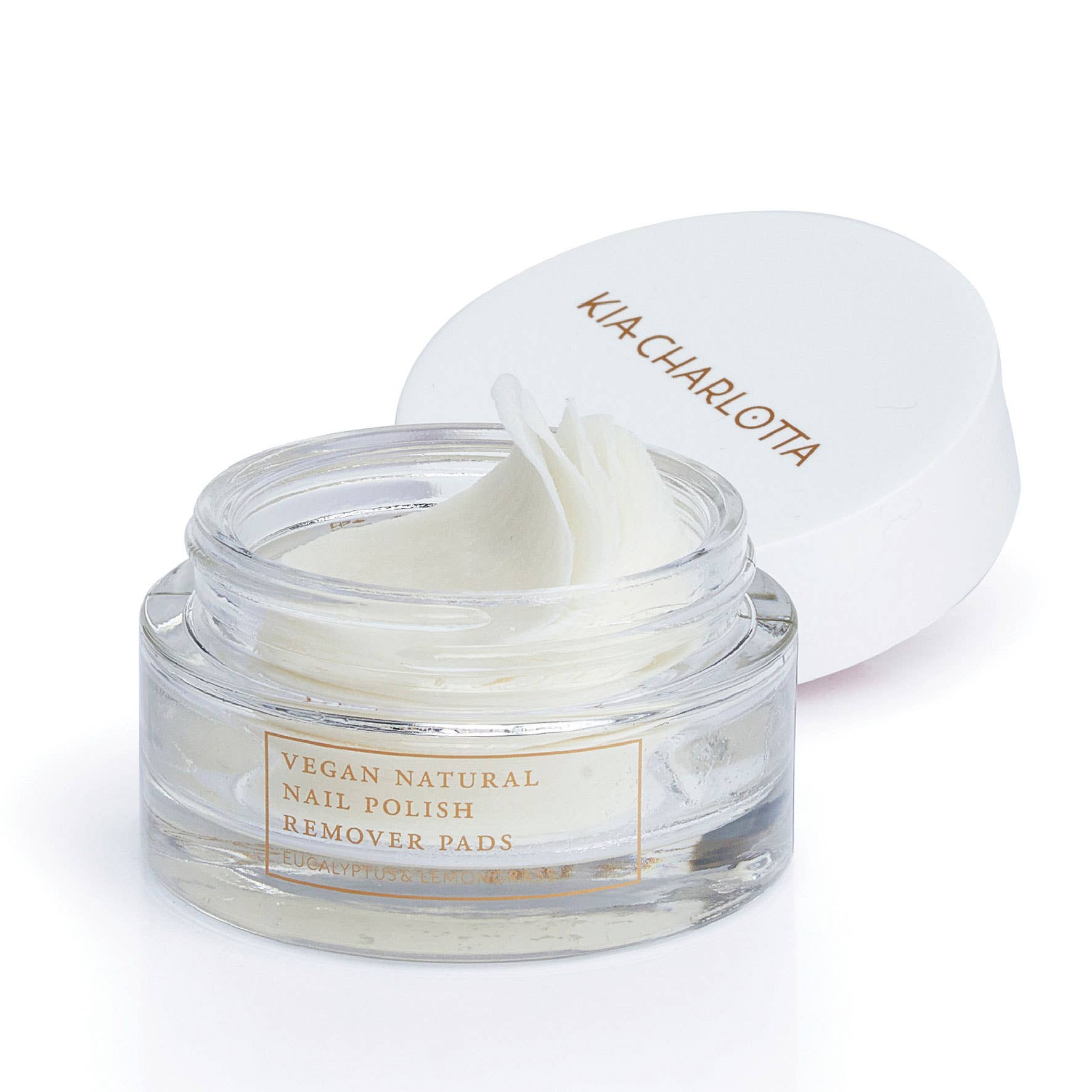 Natural vegan nail polish remover pads