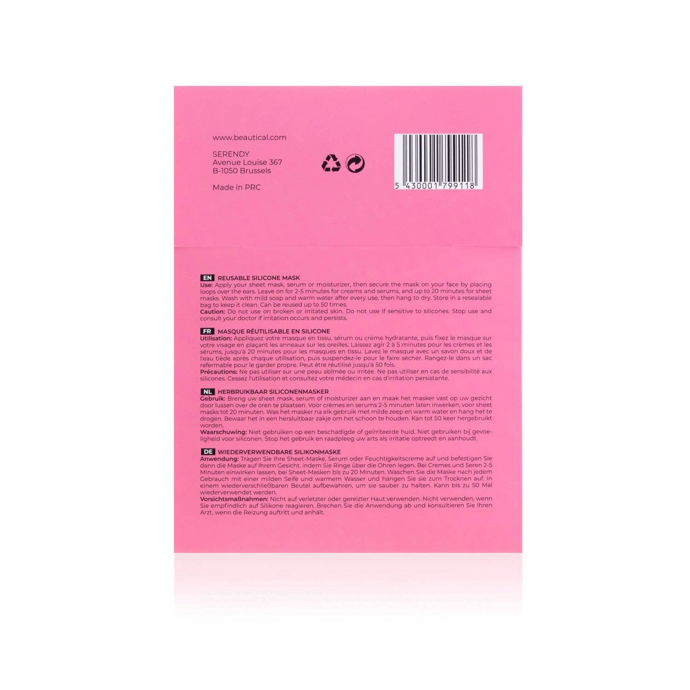 BEAUTICAL reusable silicone mask