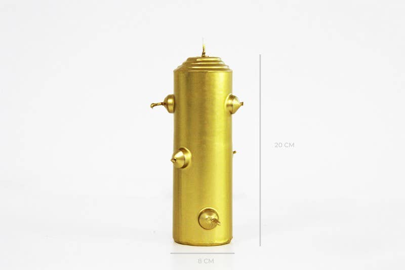 Velón 7 Mechas Grande Dorado