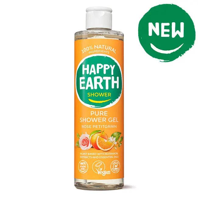 Happy Earth - Petitgrain Pink Natural Shower Gel