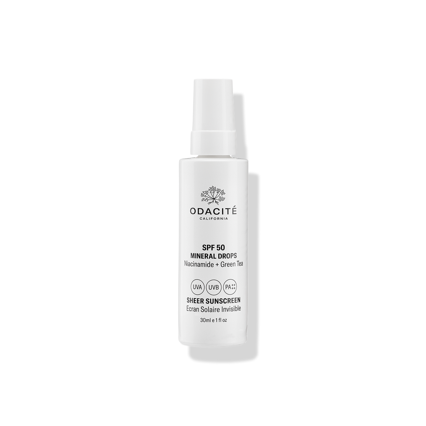 Gotas minerales SPF 50 con protector solar transparente 30 ml
