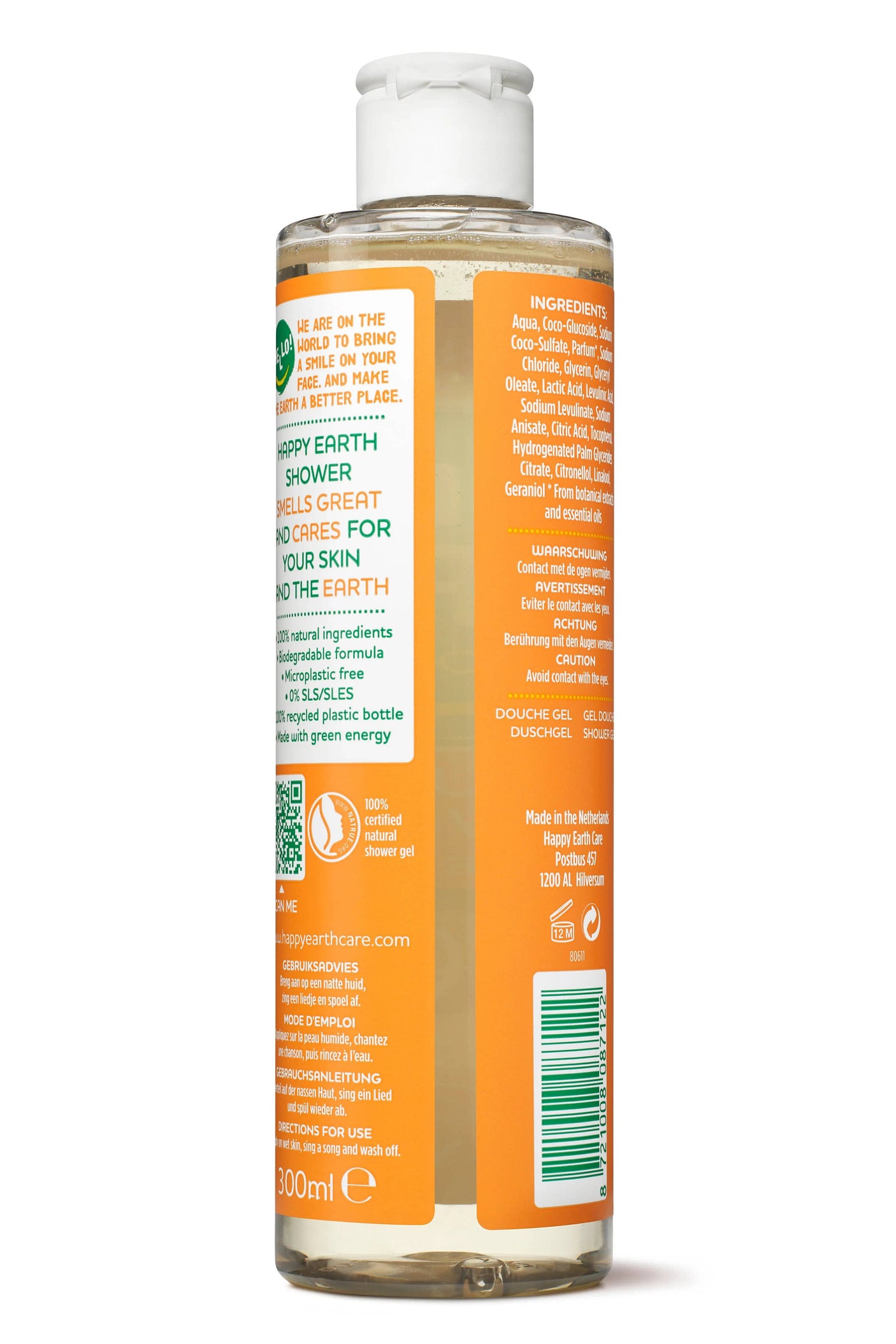 Happy Earth - Petitgrain Pink Natural Shower Gel