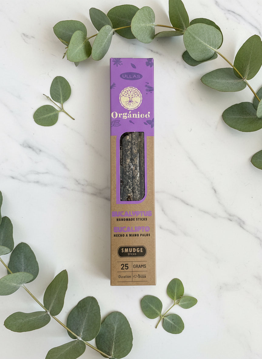 Incienso Orgánico de Eucalipto Ullas – Palos Artesanales 25 g