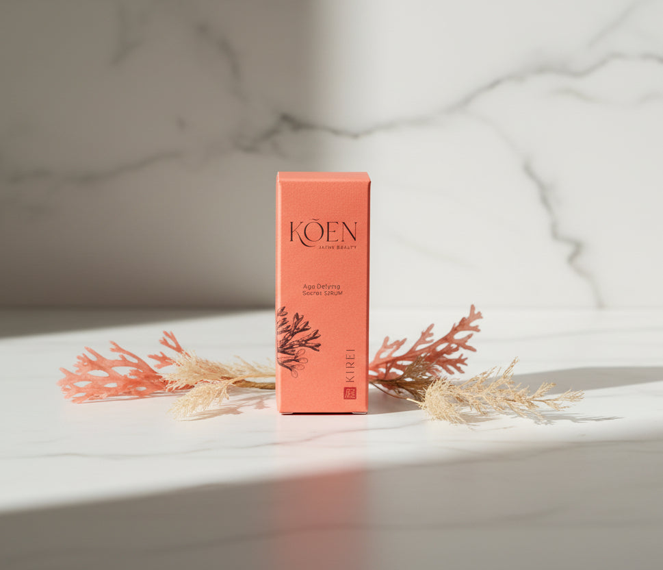 Age Defying Secret Serum de la línea KIREI por KÕEN Japan Beauty, suero antienvejecimiento premium en Biovardi Marbella.