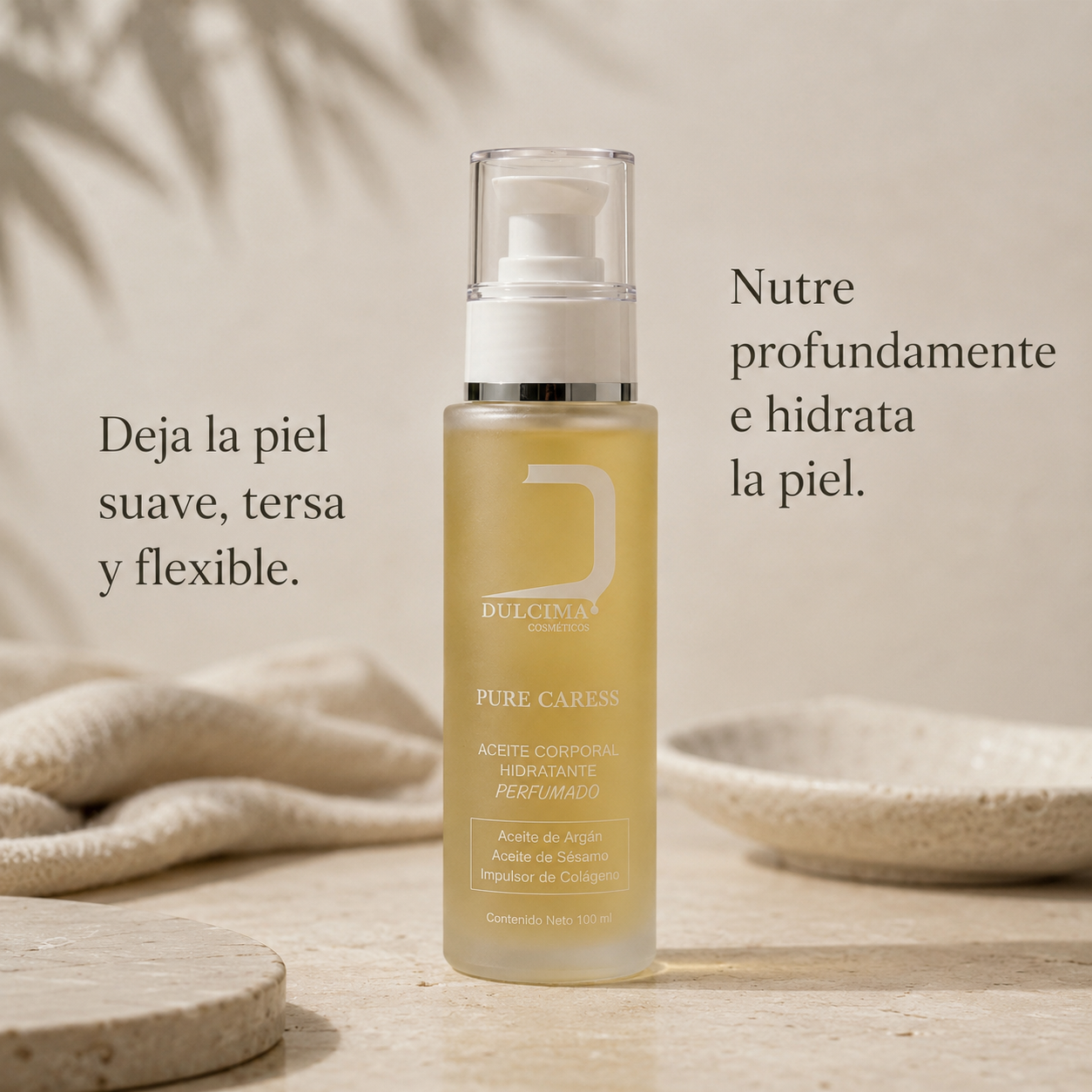 Pure Caress Perfumed · Aceite Corporal Hidratante Perfumado 100 ml — Dulcima