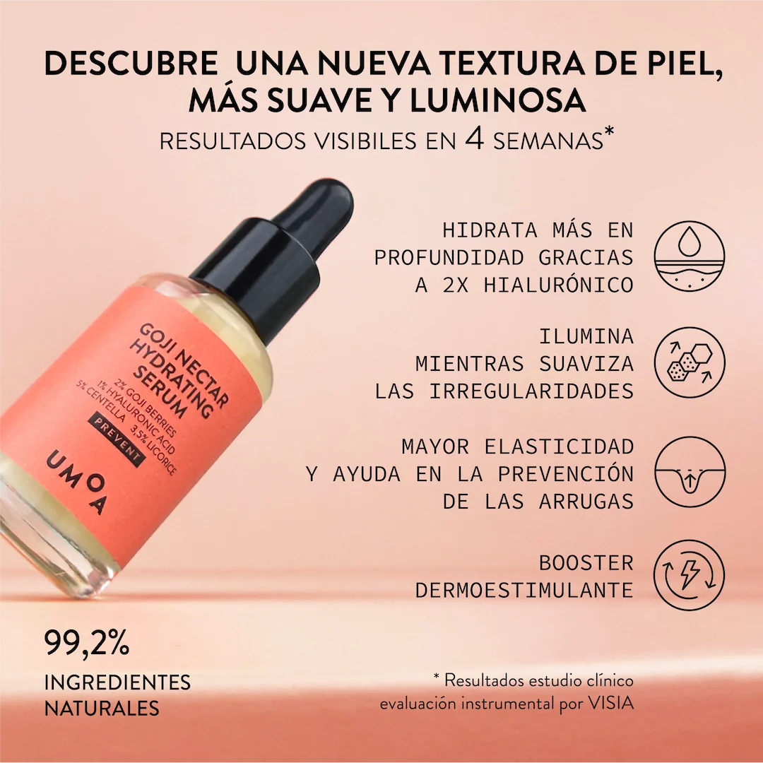 Sérum Hidratante Facial con Ácido Hialurónico y Goji 30 ml