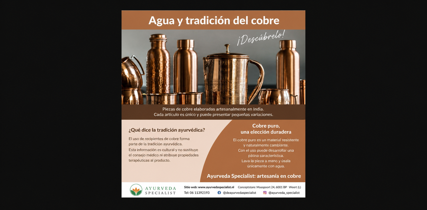 Agua y tradición del cobre: información en español