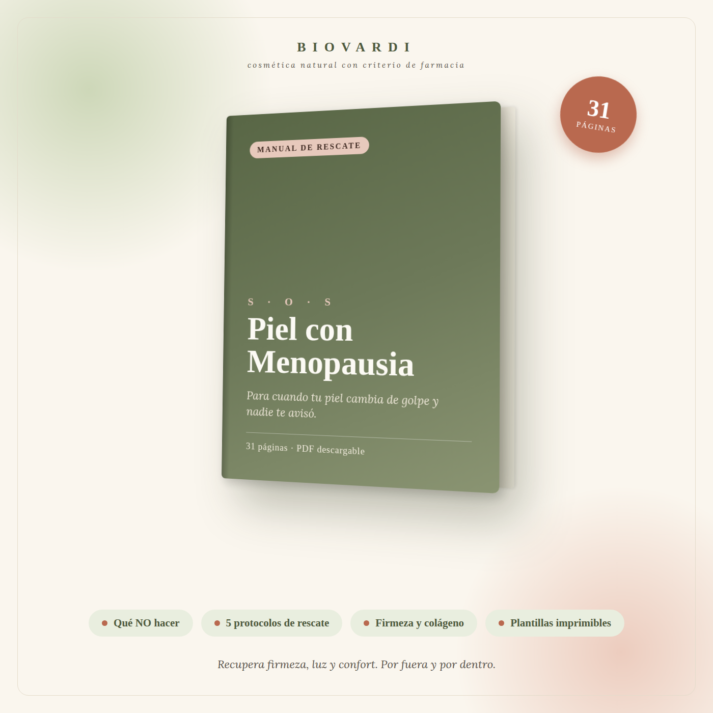 SOS Piel con Menopausia — El manual de rescate para tu piel (eBook en PDF descargable)