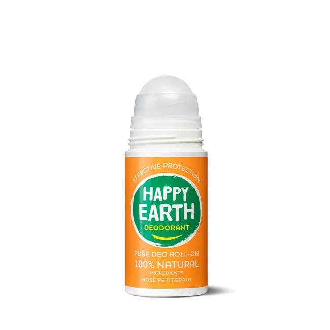 Happy Earth - Desodorante Natural en Roll-On Rosa Petitgrain