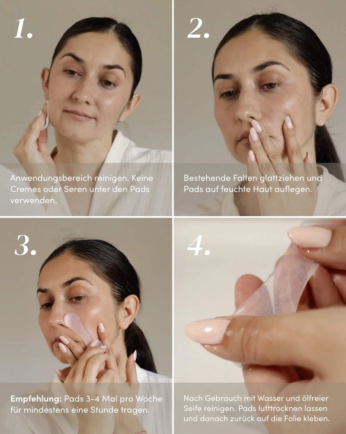 Pads antiedad reutilizables para el contorno labial - suavizan líneas y aportan hidratación