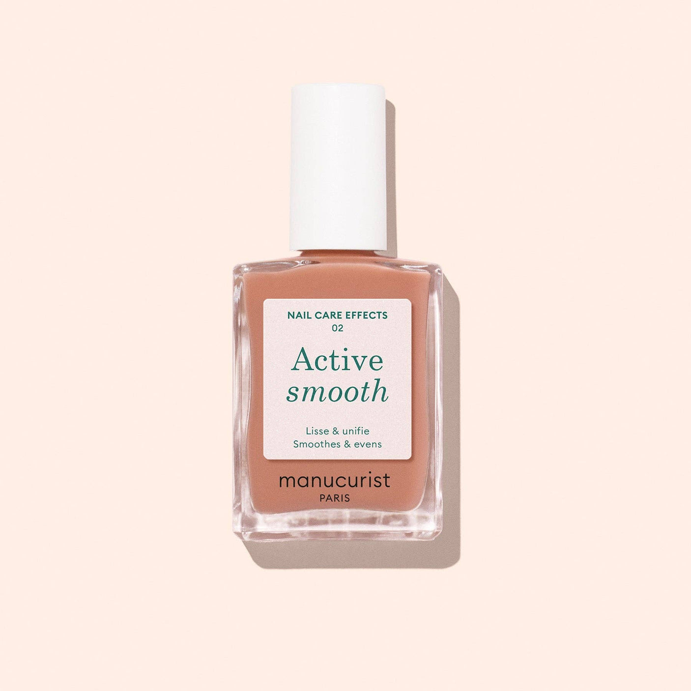 Esmalte alisador Active Smooth 02 de Manucurist para corregir estrías e imperfecciones en Biovardi.