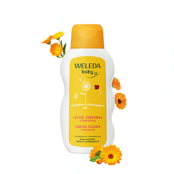 Envase de Weleda Leche corporal de caléndula 200 ml