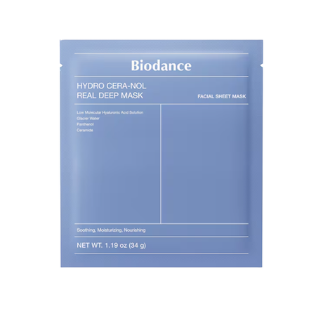 Biodance Hydro Cera-Nol Real Deep Mask mascarilla de hidrogel calmante envase