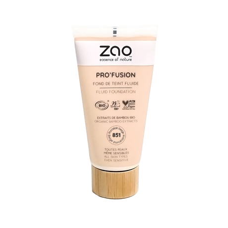 ZAO Pro’Fusion Base de maquillaje fluida Bio 30 ml - 851 Beige Porcelana