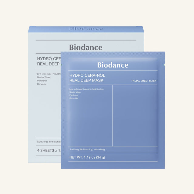 Biodance Hydro Cera-Nol · Pack de 4 - caja y sobre de mascarilla facial