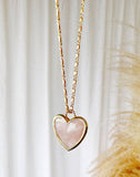 Gemstone heart pendant - Rose Quartz