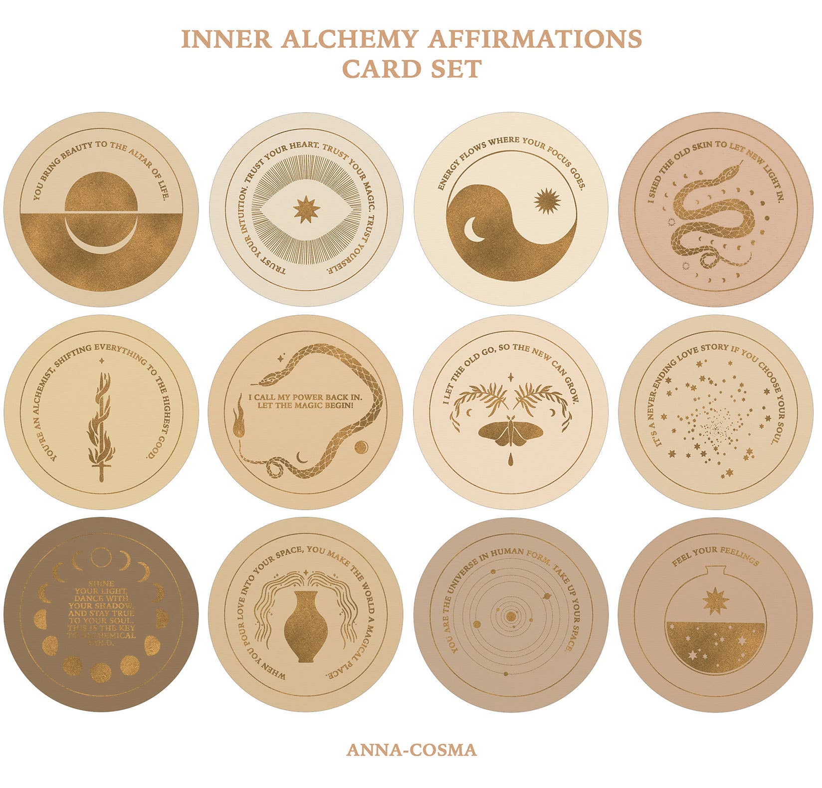 Affirmation Card Game, Gold Edition - 25 Cards
