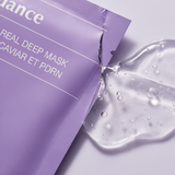 Mascarilla Biodance de caviar y PDRN aplicada sobre el rostro