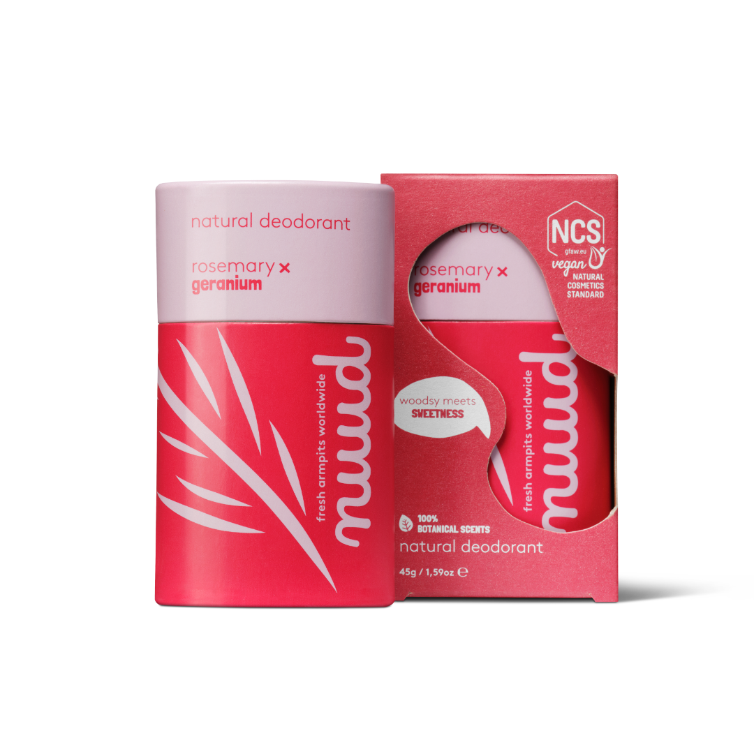 Desodorante natural y vegano - Barra de Romero y Geranio