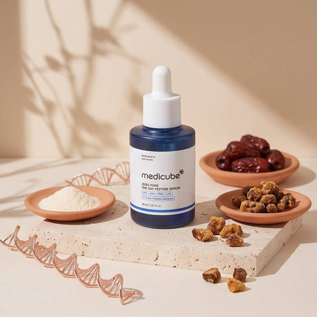 Textura acuosa azul del serum Medicube Zero Pore