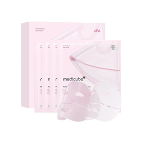 Medicube PDRN Pink Collagen Gel Mask pack de 4 mascarillas de hidrogel rosa