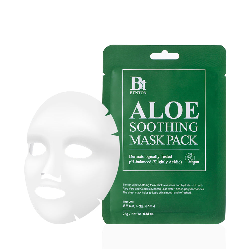 Sobre individual y tejido de Benton Aloe Soothing Mask de 23 g