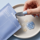 Textura de hidrogel azul con ceramidas de la mascarilla Biodance