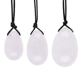 Pack of White Quartz Yoni Eggs with Hole