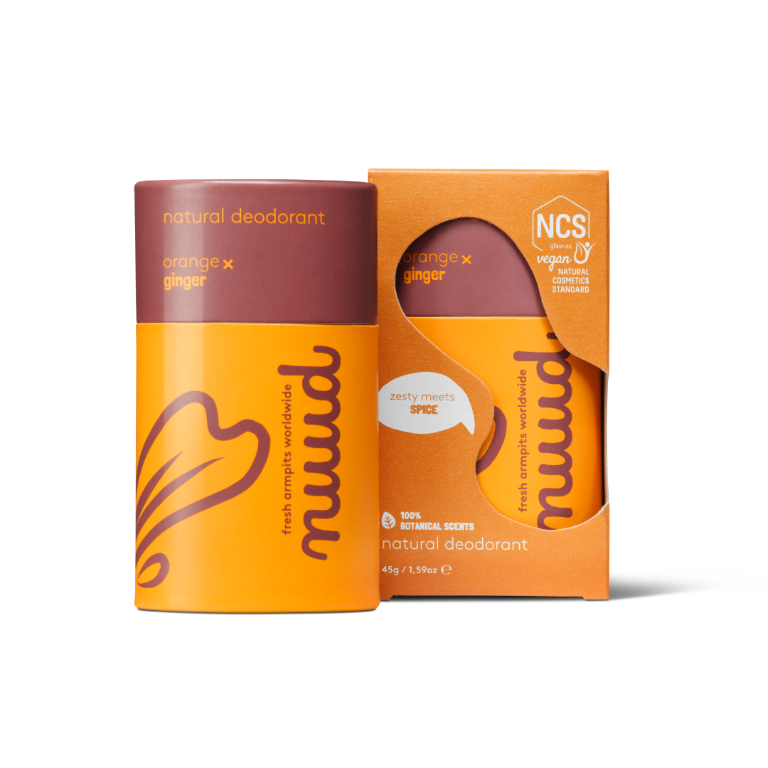 Desodorante natural y vegano - Barra de Naranja y Jengibre