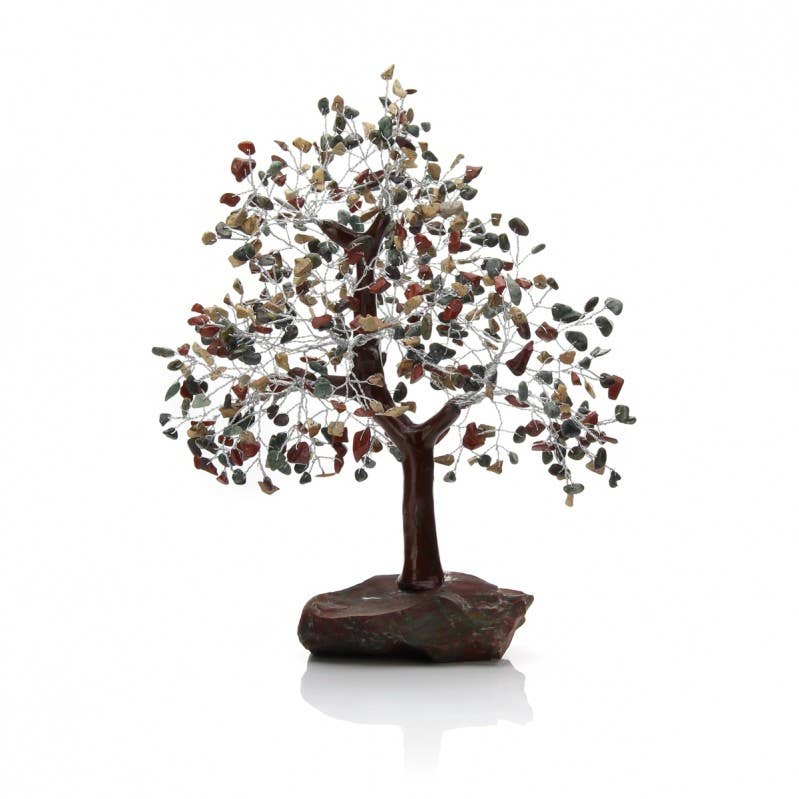 Árbol de 500 chips con base de piedra natural