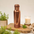 Botella de cobre Flor de la Vida pulida 850 ml