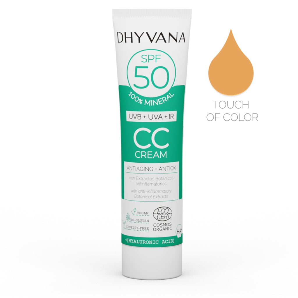 CC Crema protección solar Mineral facial antioxidante con color SPF 50 - 50 ml