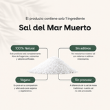 Sal del Mar Muerto: un solo ingrediente, sin aditivos, vegana y sin procesar