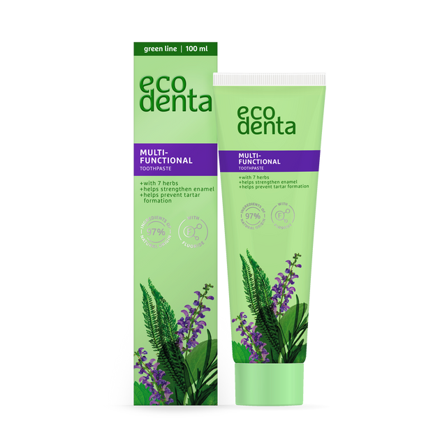Tubo de Ecodenta Dentífrico multifunción 7 hierbas 100 ml