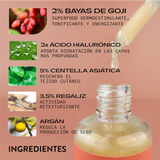 Sérum Hidratante Facial con Ácido Hialurónico y Goji 30 ml