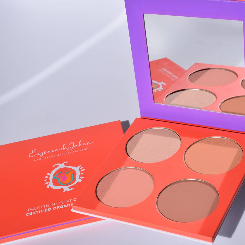 Paleta de tez certificada orgánica y vegana