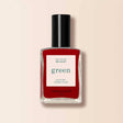 Frasco de esmalte de uñas Manucurist Green color Red Velvet, un rojo intenso vibrante en Biovardi.