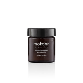 Envase de Mokann Booster facial con bakuchiol Avena y Bambú 30 ml