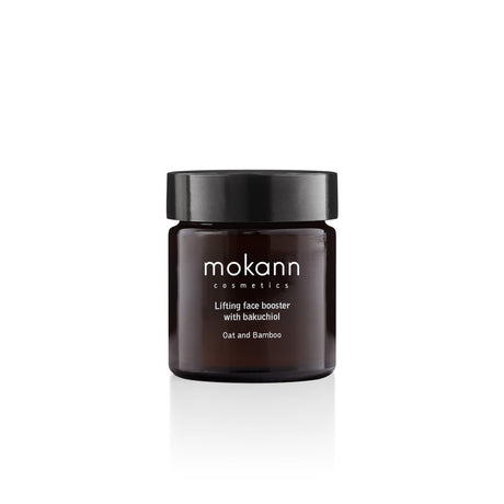 Envase de Mokann Booster facial con bakuchiol Avena y Bambú 30 ml