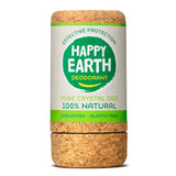 Envase de Happy Earth Desodorante mineral de alumbre sin perfume 90 g