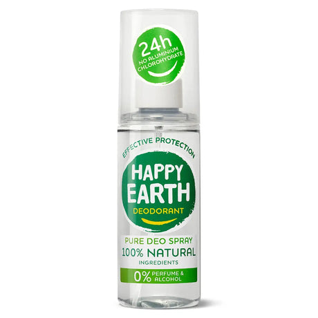Envase de Happy Earth Desodorante en spray con alumbre 100 ml — Sin perfume