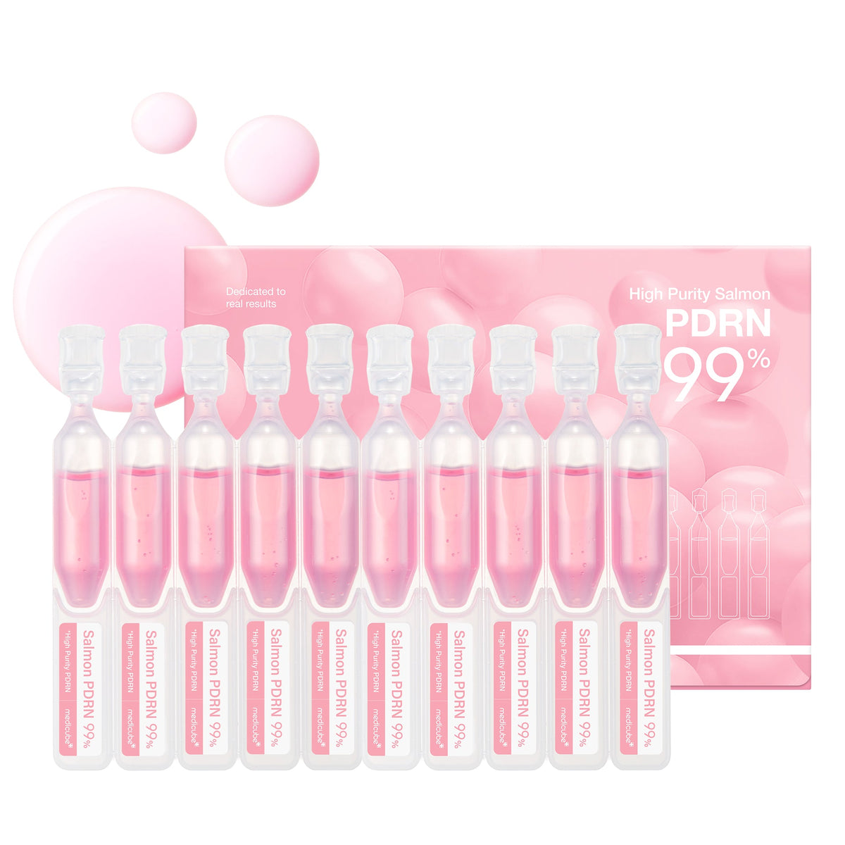 Envase de Medicube PDRN Pink One Day Serum 10 monodosis