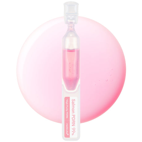 Detalle de una monodosis abierta del serum facial Medicube PDRN Pink One Day