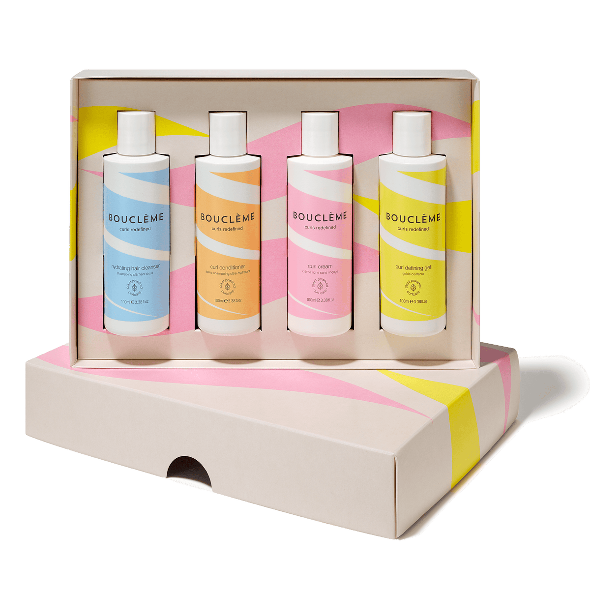 Productos Bouclème Starter Kit preparados para una rutina de rizos