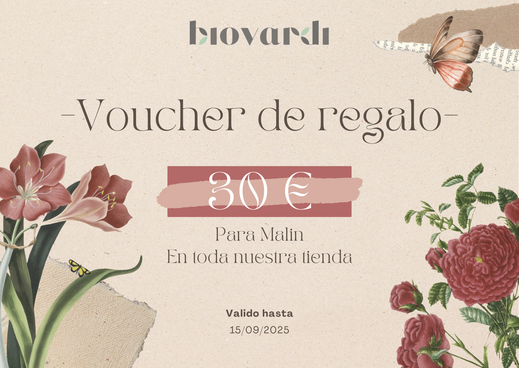 Tarjeta de Regalo Biovardi