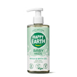 Envase de Happy Earth Baby & Kids Gel de baño sin jabón 300 ml