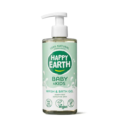 Envase de Happy Earth Baby & Kids Gel de baño sin jabón 300 ml