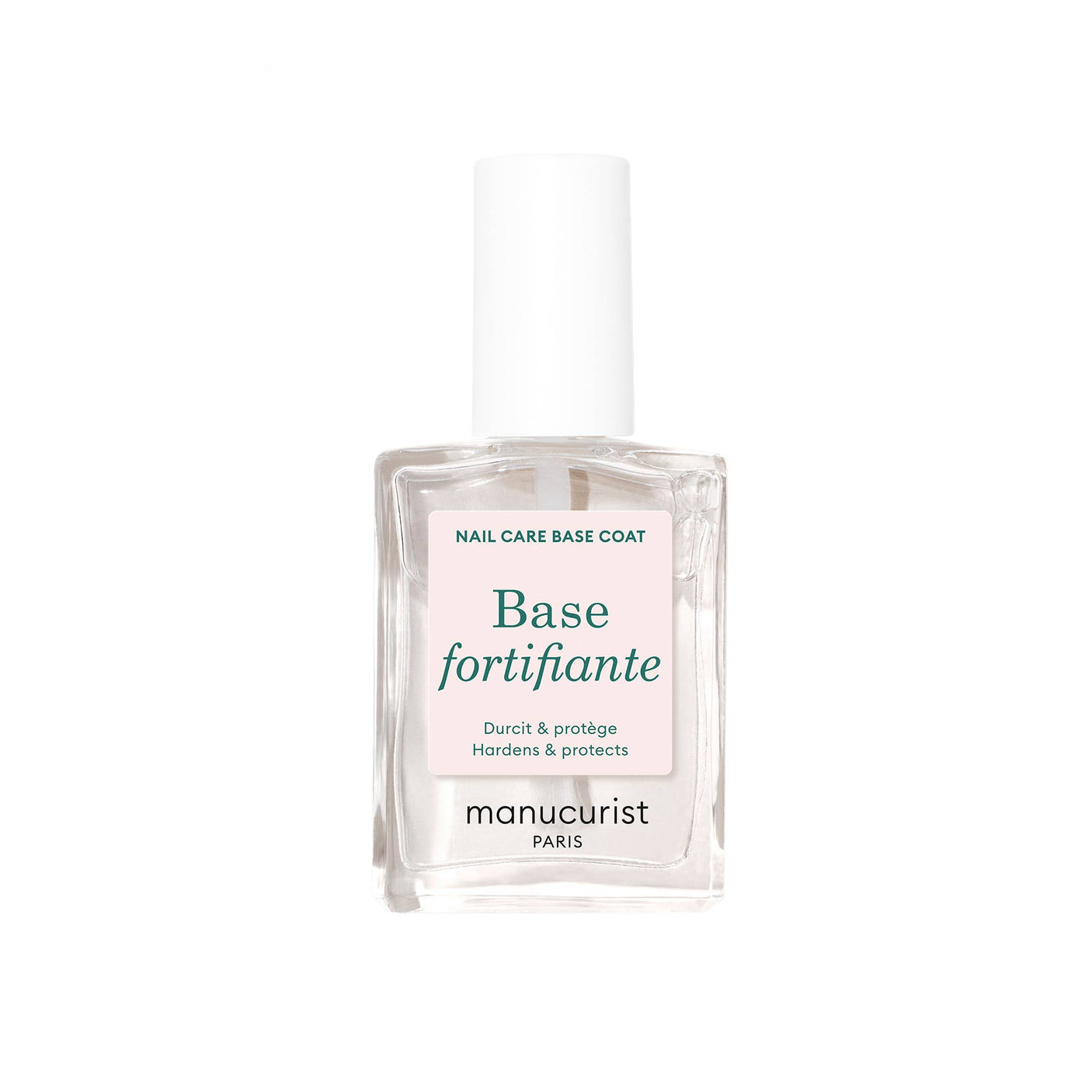 Base Fortificante de Manucurist en Biovardi, tratamiento endurecedor y protector para uñas frágiles.